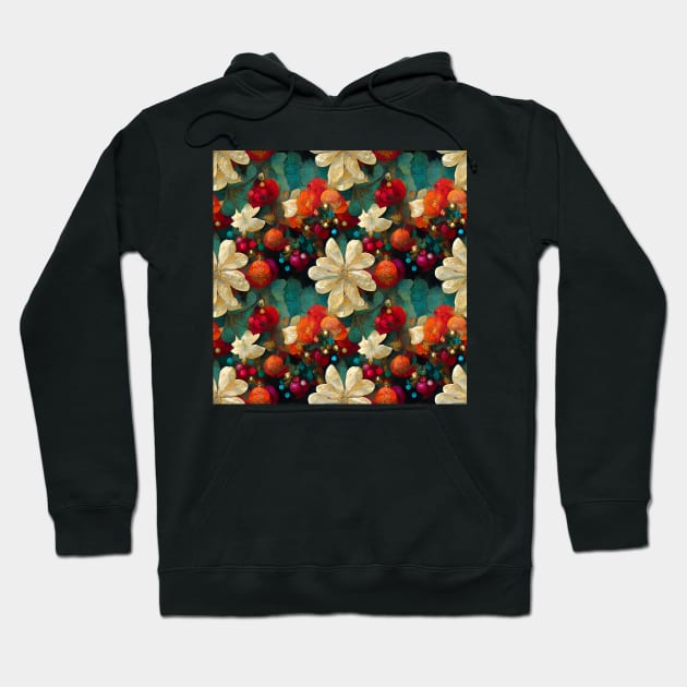 dreamy floral christmas Hoodie by Eleam Junie